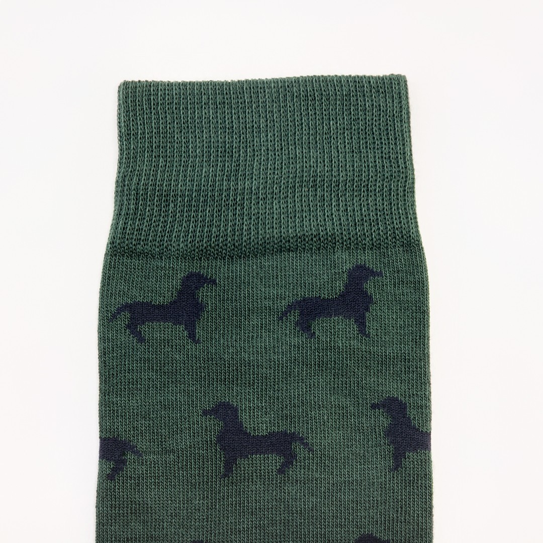 GREEN DACHSHUND SOCK