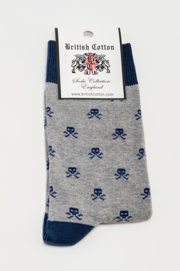 GREY SKULL SOCK