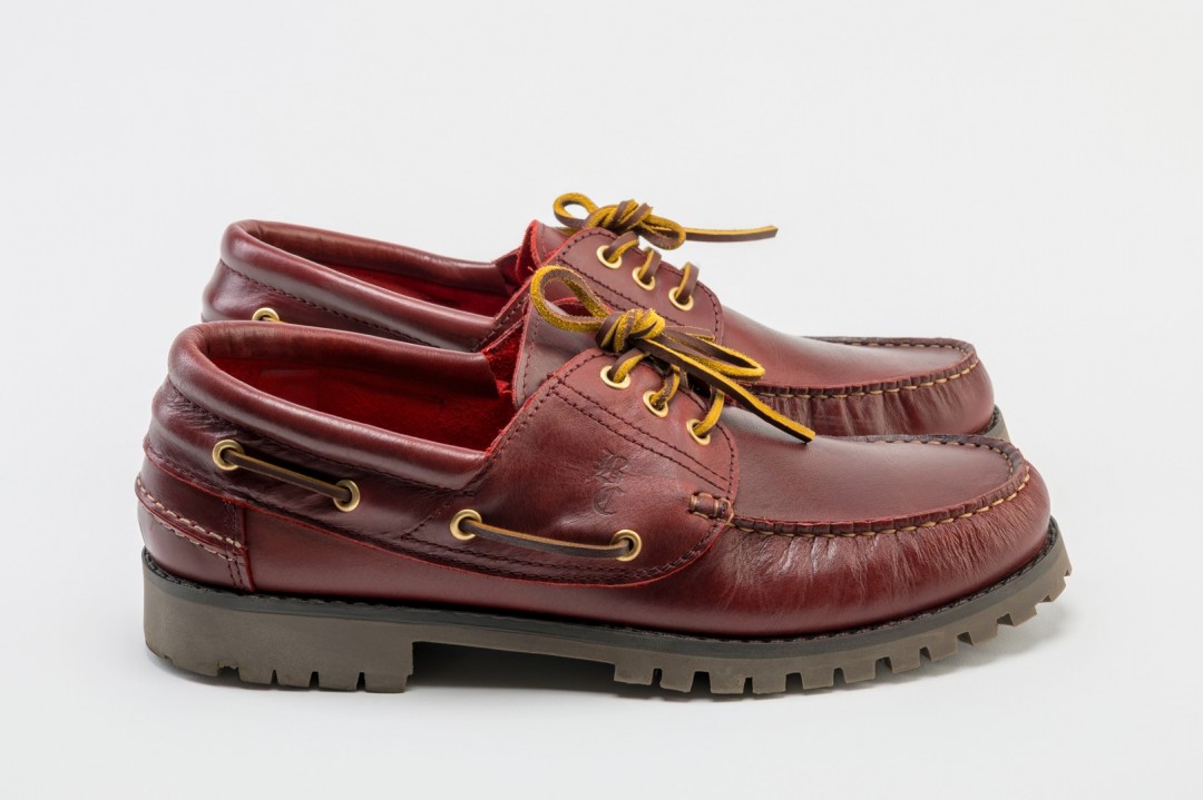 ZAPATO NÁUTICO PIEL GRANATE