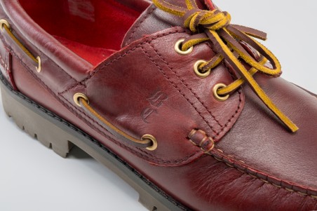 ZAPATO NÁUTICO PIEL GRANATE