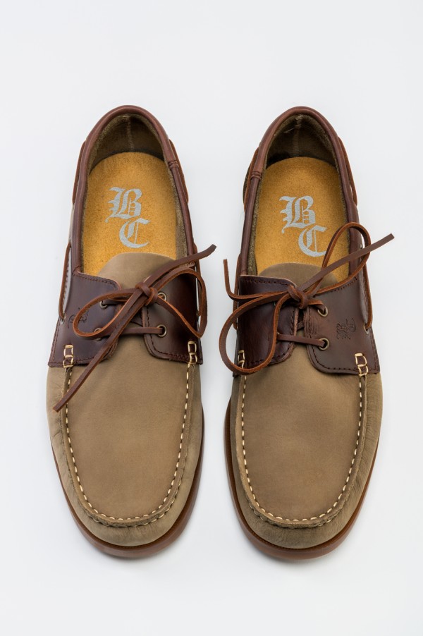 Calzado de piel para hombre verde kaki 2