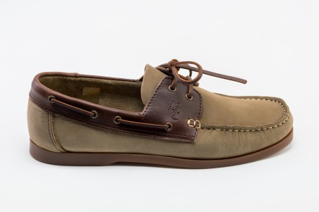 ZAPATO NÁUTICO PIEL VERDE KAKI