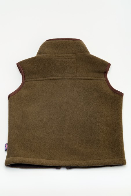 CHALECO POLAR NIÑO CAMEL OLIVE