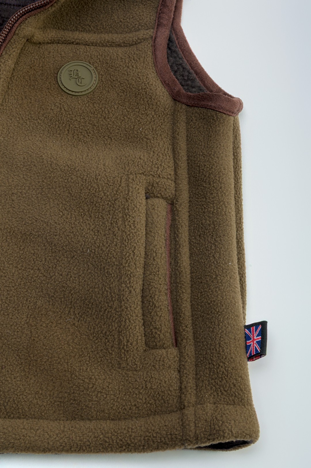 CHALECO POLAR NIÑO CAMEL OLIVE