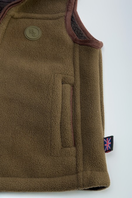 CHALECO POLAR NIÑO CAMEL OLIVE