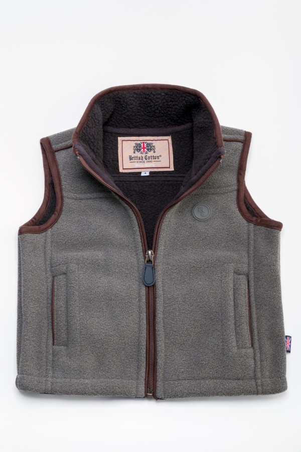 CHALECO POLAR NIÑO GRIS 2