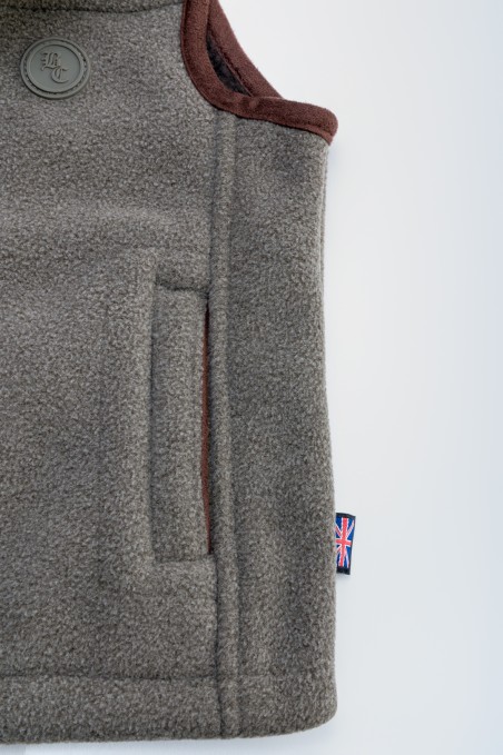 CHALECO POLAR NIÑO GRIS