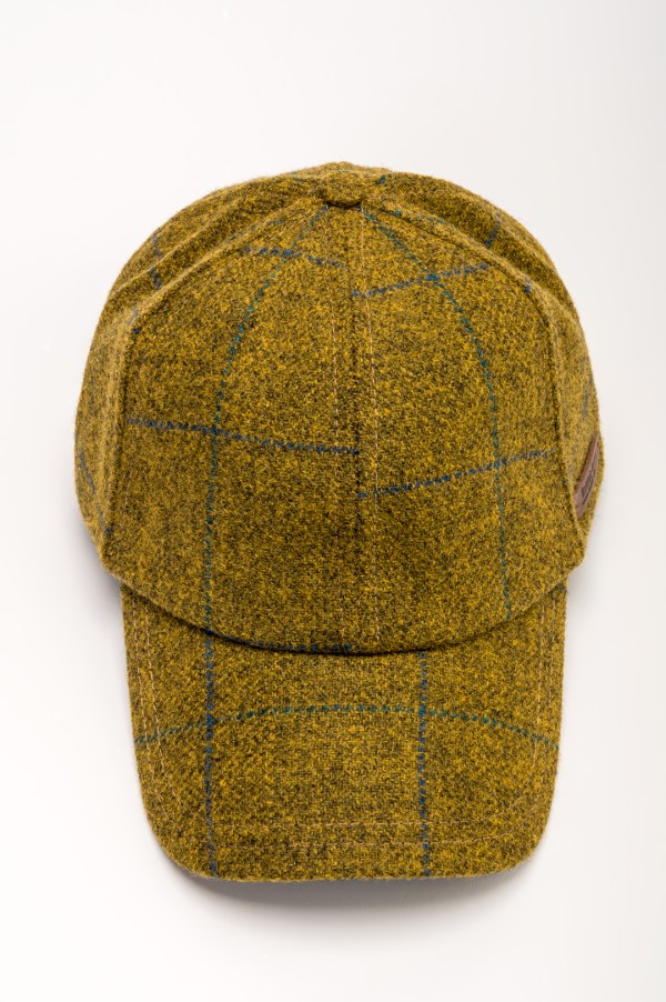 OLIVE GREEN TWEED BASEBALL CAP 2