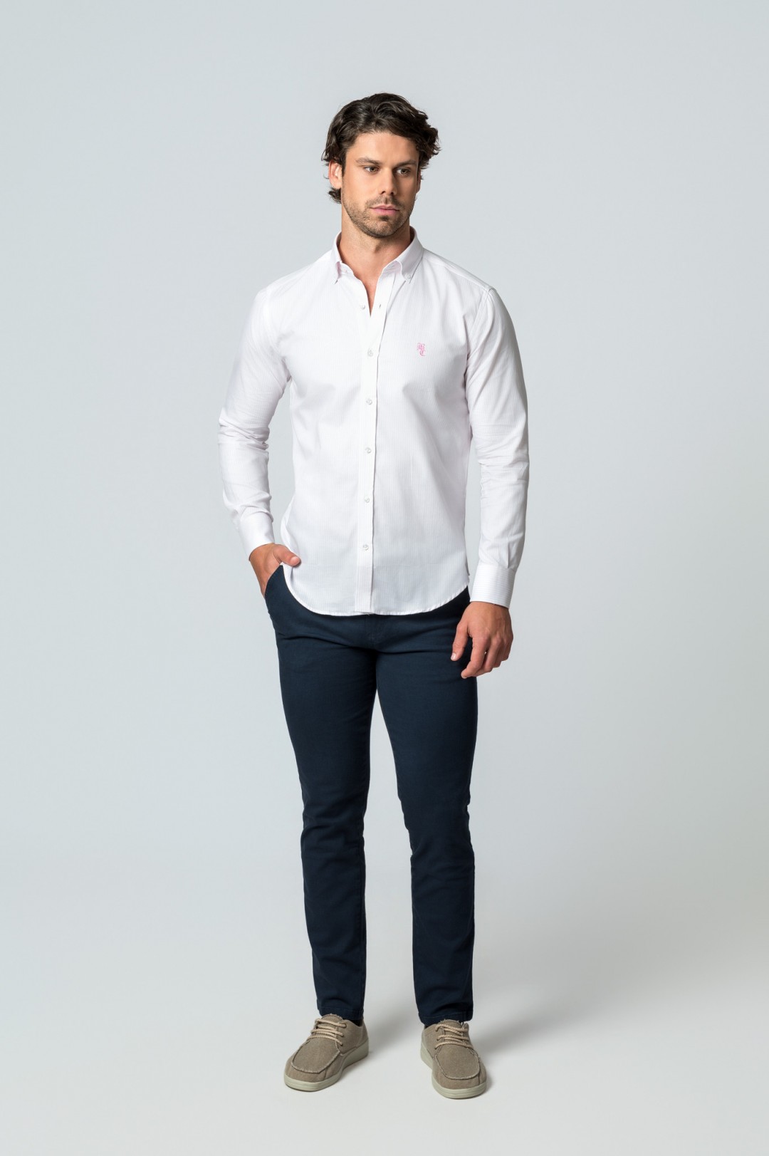 CAMISA RAYAS ROSA CLASSIC