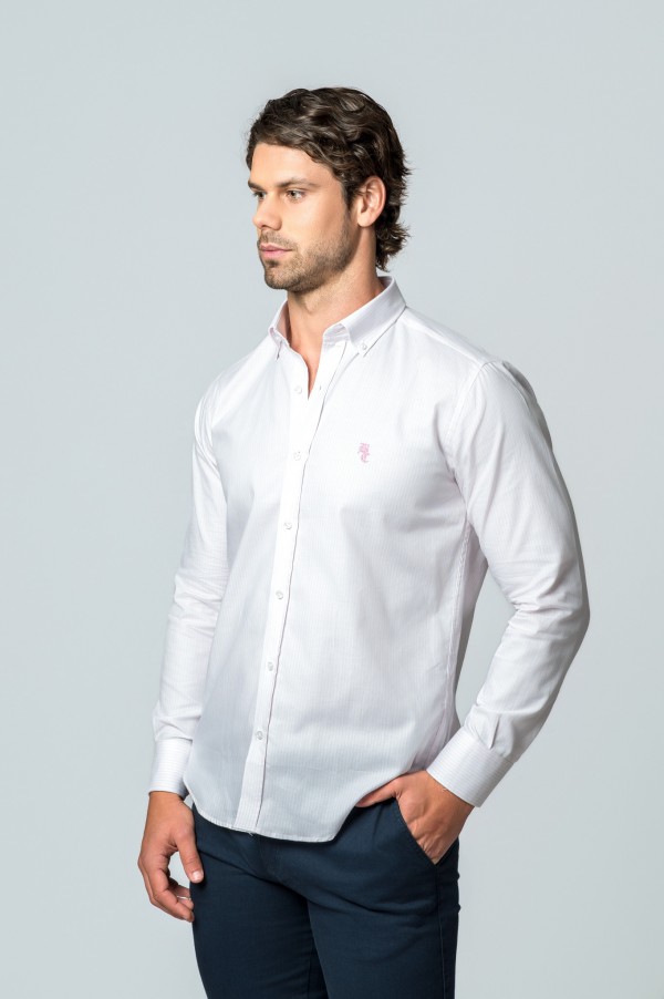 CAMISA RAYAS ROSA CLASSIC 2