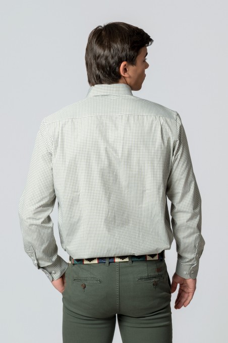 CAMISA MICROCUADRO VERDE