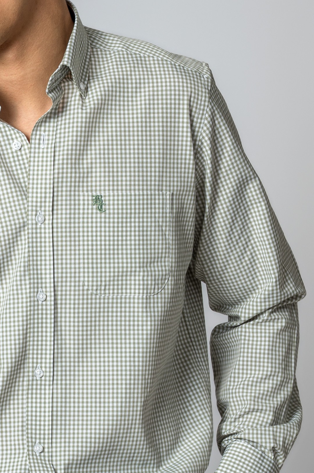 CAMISA MICROCUADRO VERDE