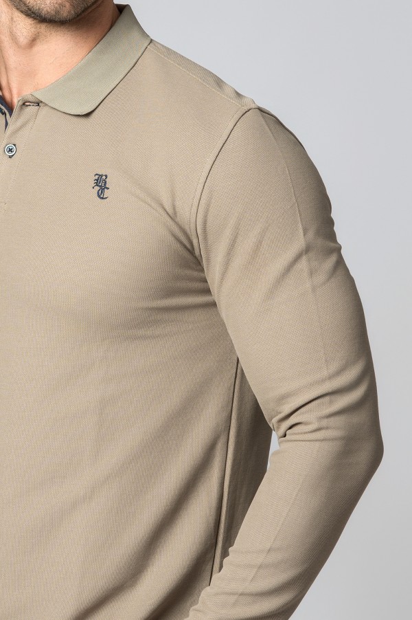 POLO MANGA LARGA CAMEL 2