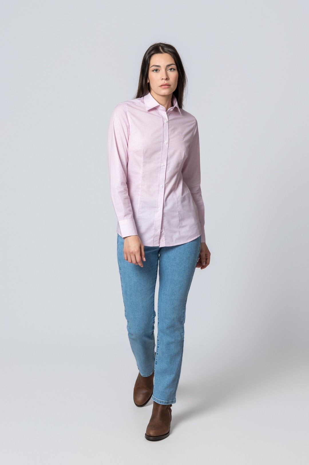 CAMISA TRAMA ROSA