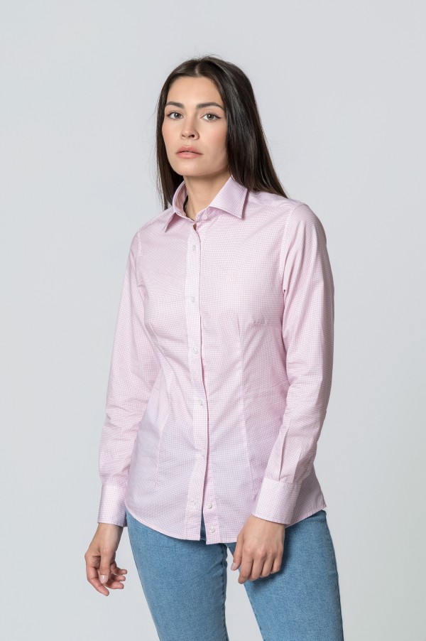 CAMISA TRAMA ROSA