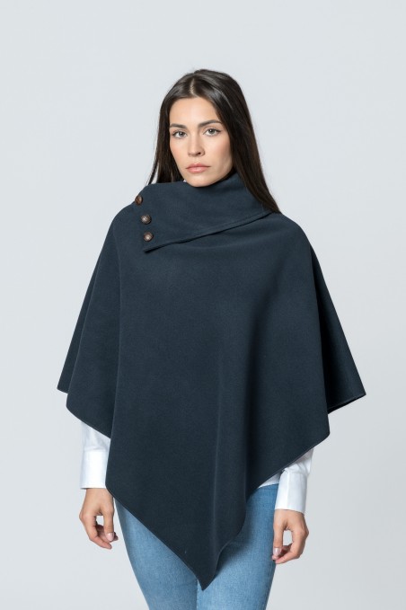 NAVY BLUE MOUFLON CAPE