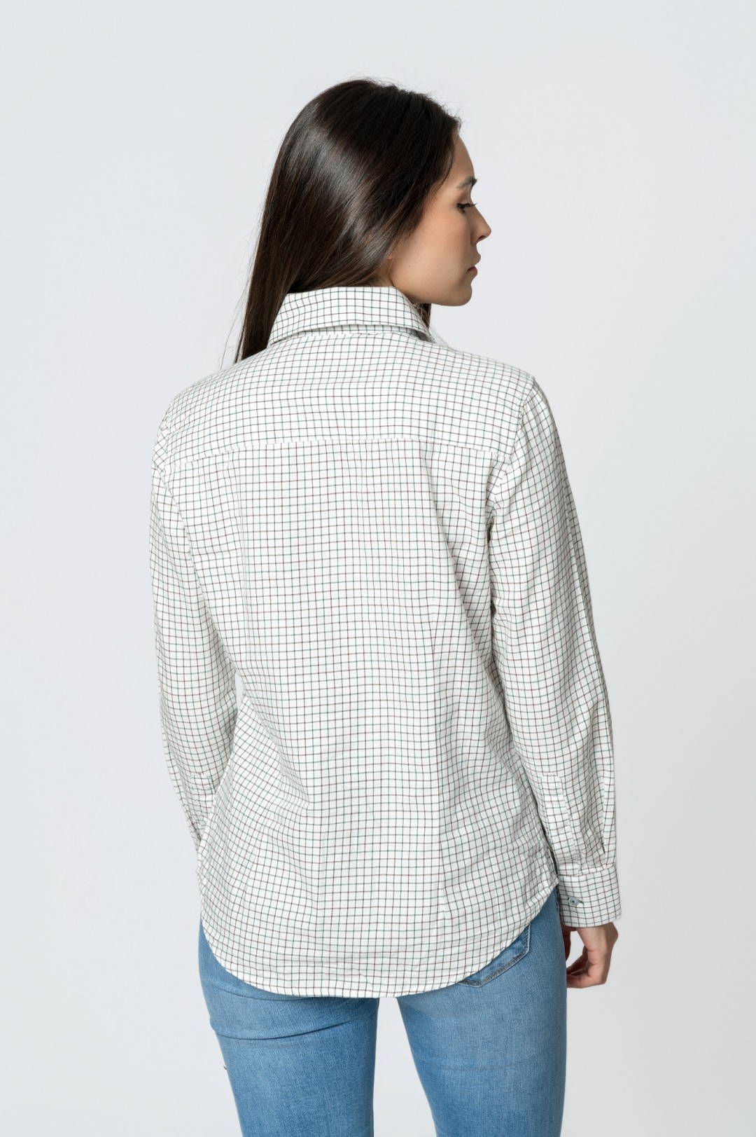CAMISA XADREZ VERDE E CASTANHA