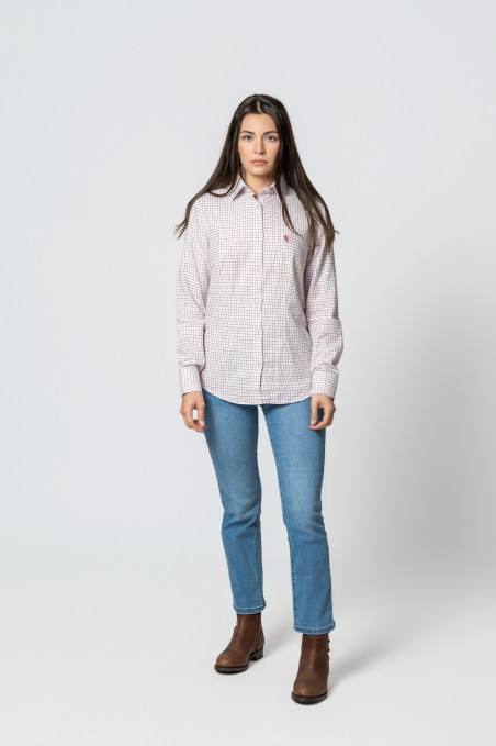 CAMISA CUADROS ROSA Y VERDE