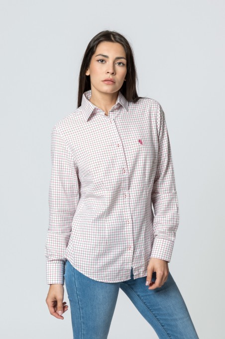 CAMICIA A QUADRI ROSA E VERDE
