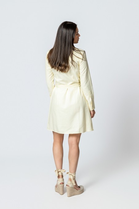 YELLOW SHIRT DRESS