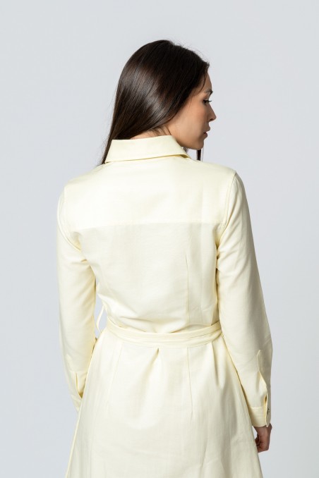 VESTIDO DE CAMISA AMARELO