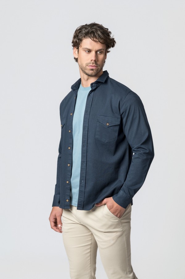 SOBRECAMISA BOLSILLOS AZUL MARINO