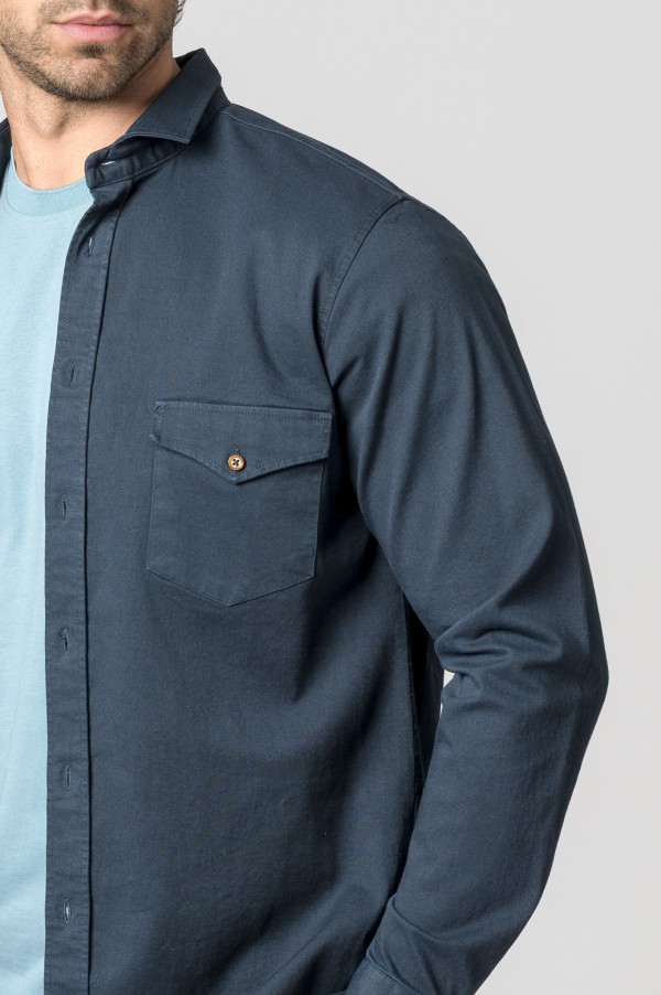 SOBRECAMISA BOLSILLOS AZUL MARINO 2