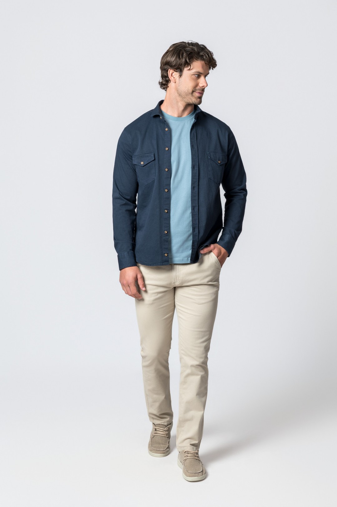 SOBRECAMISA BOLSILLOS AZUL MARINO