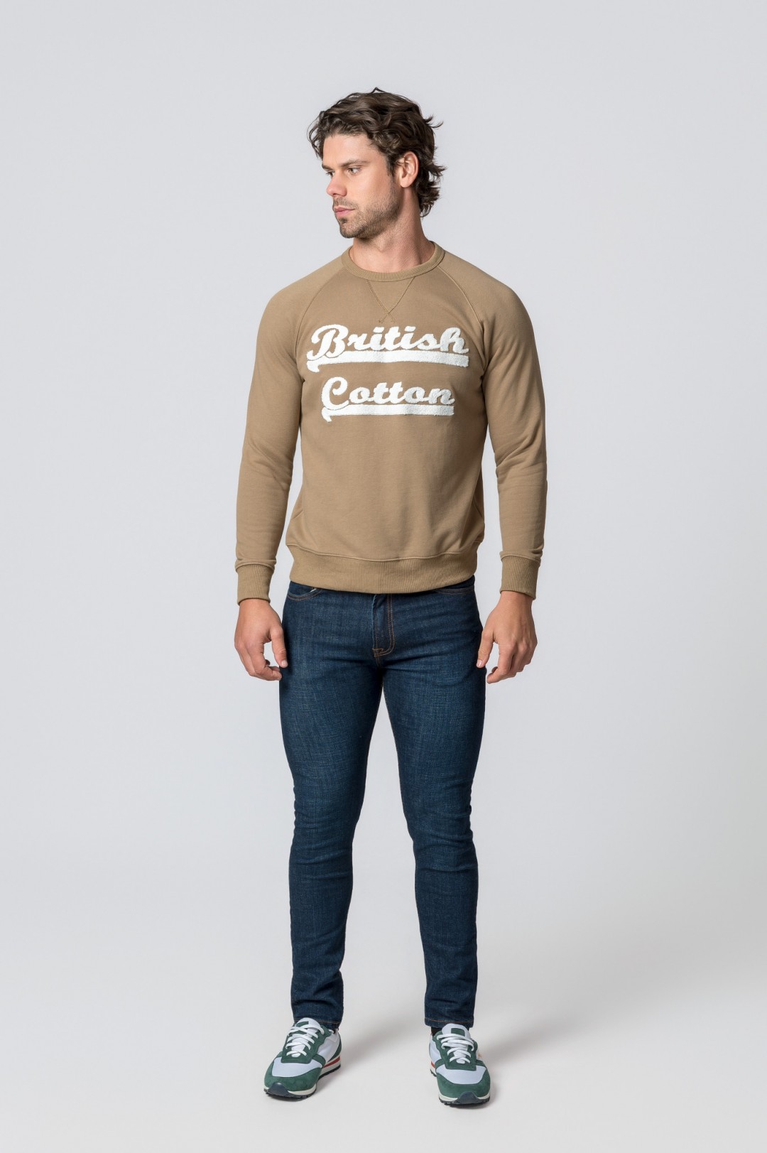 SUDADERA FELPA BRITISH COTTON OLIVE