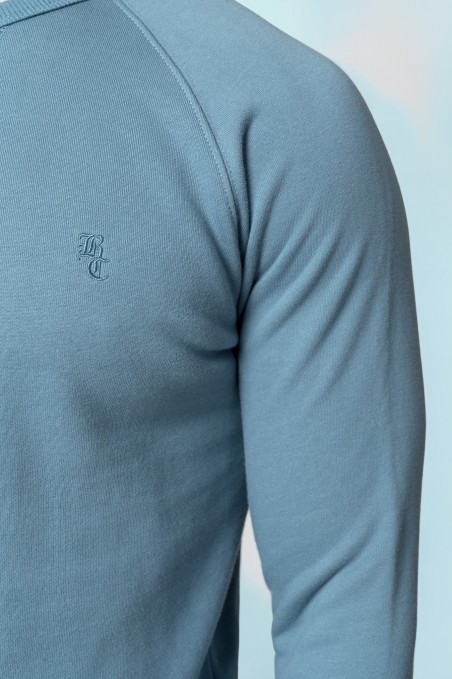 SUDADERA BORDADO BC AZUL PETROL