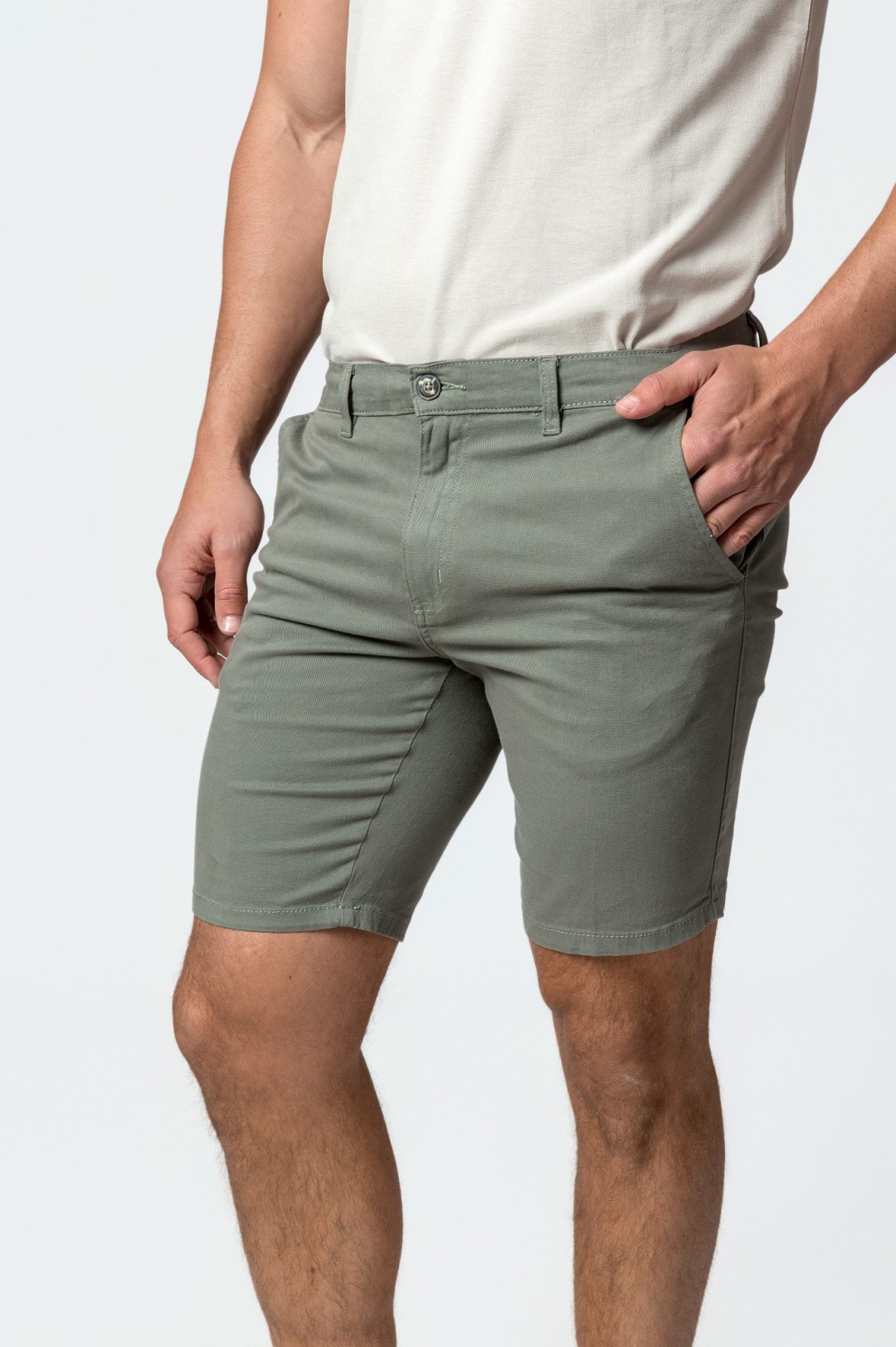 BRITISH GREEN KHAKI BERMUDA SHORTS