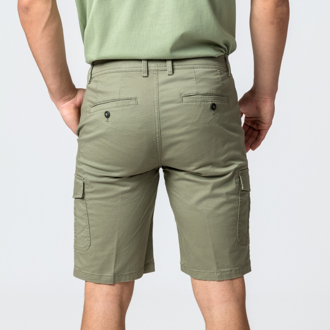 GREEN CARGO BERMUDA SHORTS