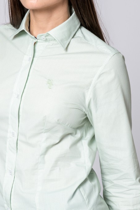CAMISA MICROCUADROS MENTA