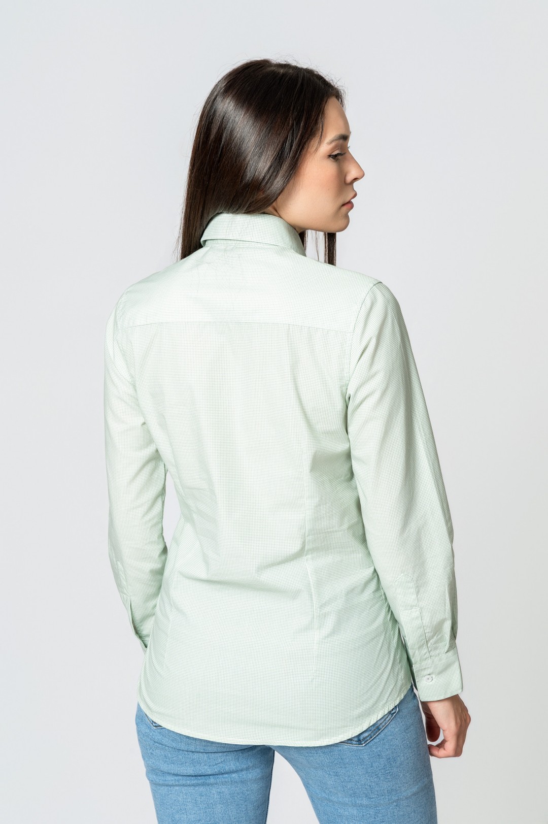 CAMISA MICROCUADROS MENTA