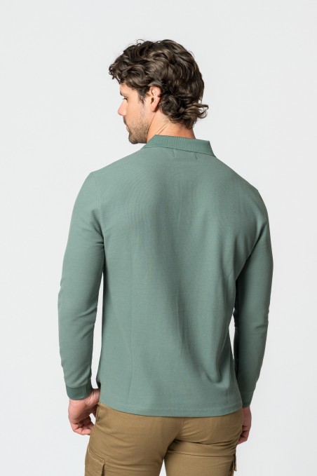 POLO MANGA LARGA OLIVE