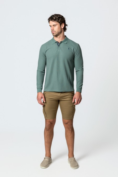 POLO MANGA LARGA OLIVE