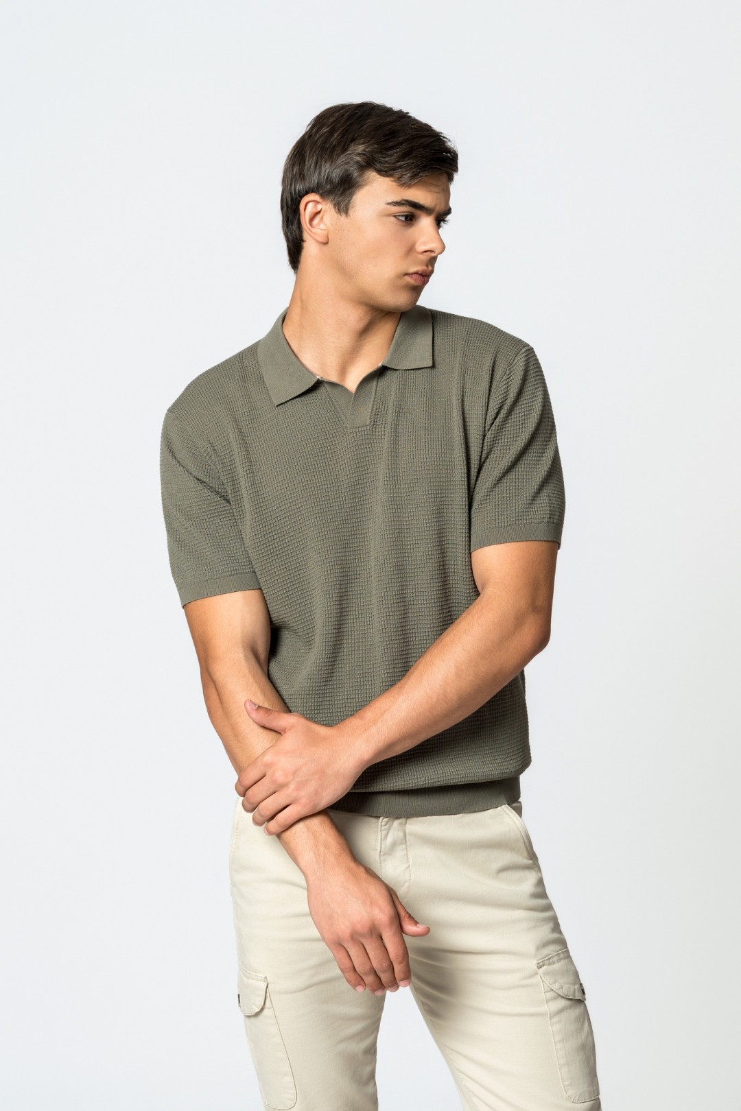 POLO M/CORTA VERDE KAKI
