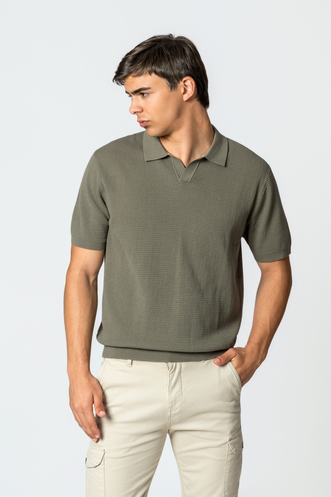 POLO M/CORTA VERDE KAKI
