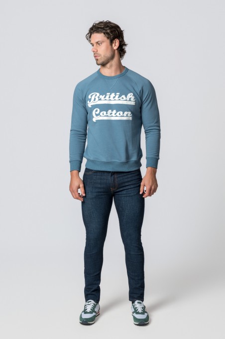 SUDADERA FELPA BRITISH COTTON AZUL