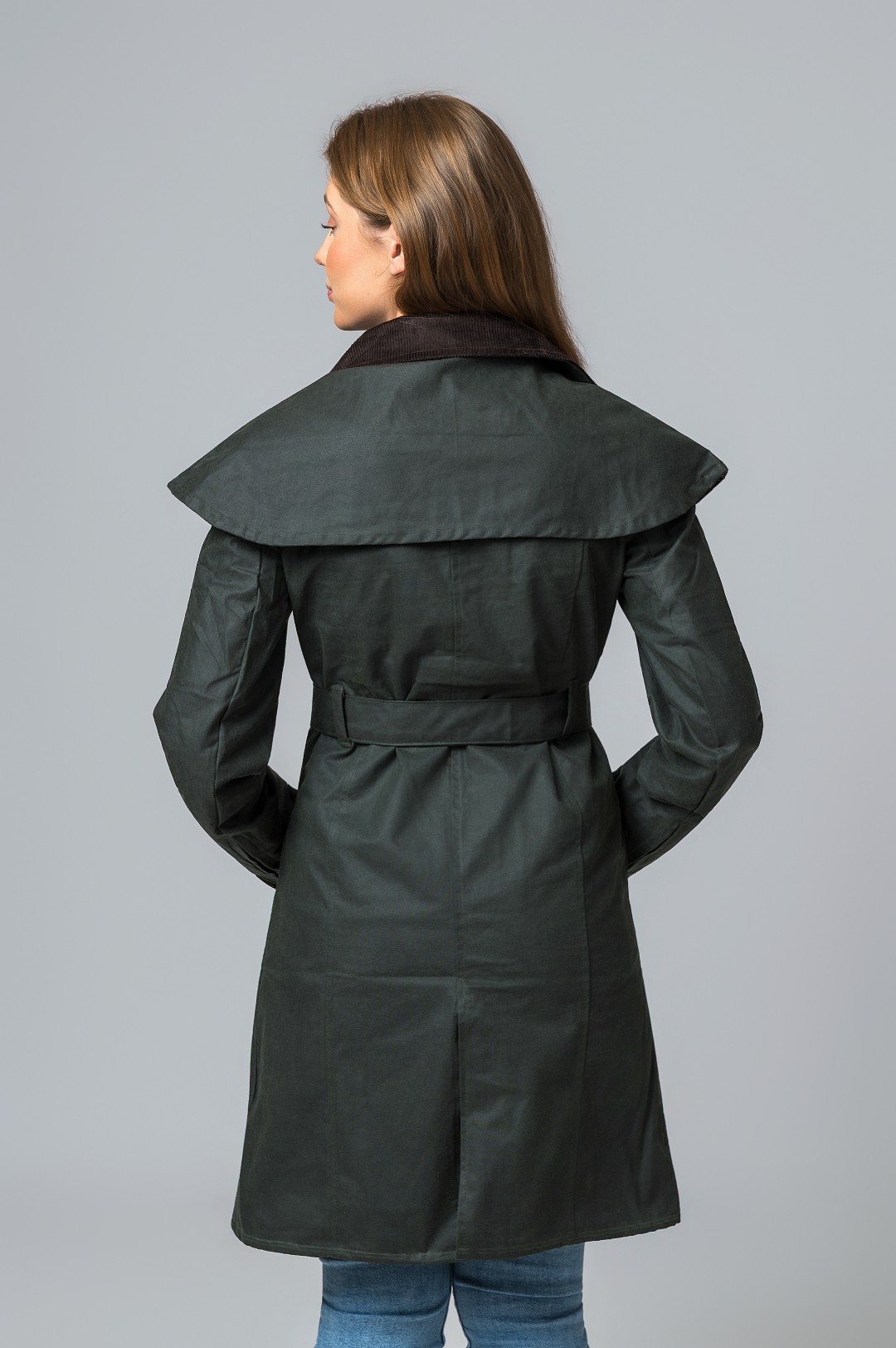 CAPA DE MUJER ENCERADA VERDE