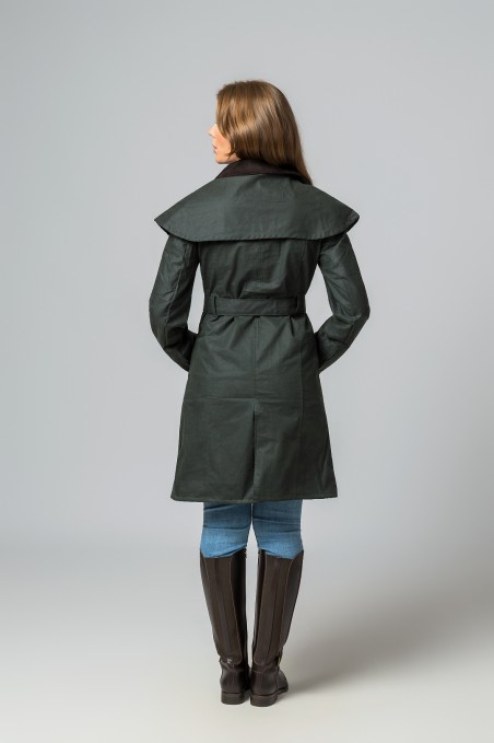 CAPA DE MUJER ENCERADA VERDE