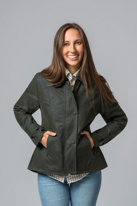 CHAQUETA ENCERADA AMBLE VERDE