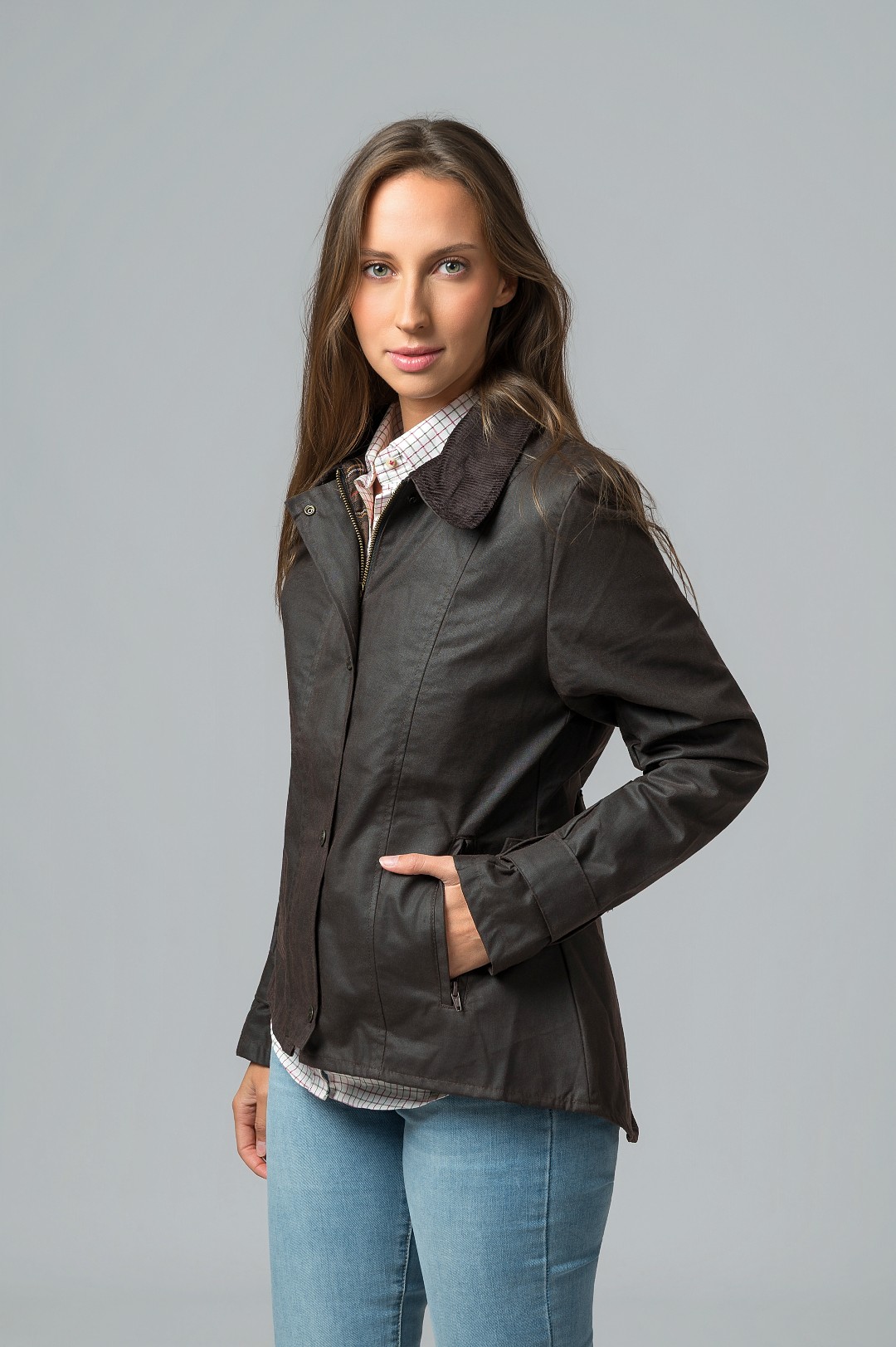CHAQUETA ENCERADA AMBLE MARRÓN