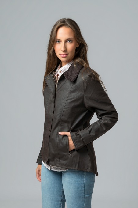 CHAQUETA ENCERADA AMBLE MARRÓN