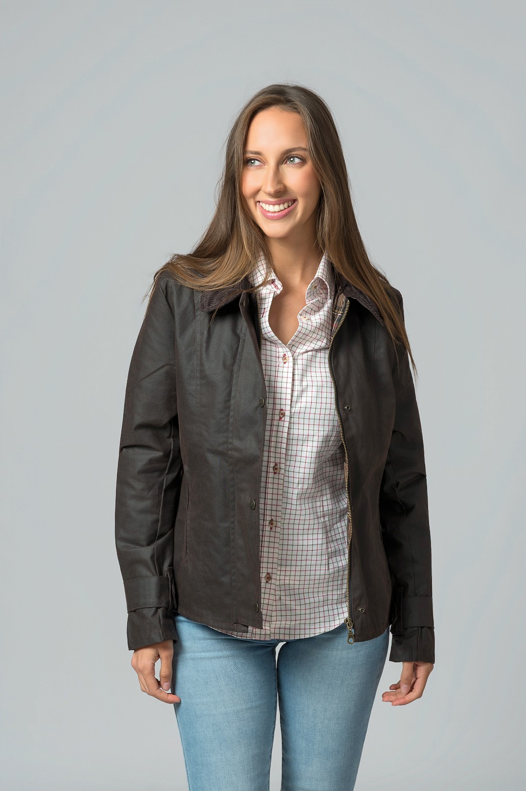 CHAQUETA ENCERADA AMBLE MARRÓN