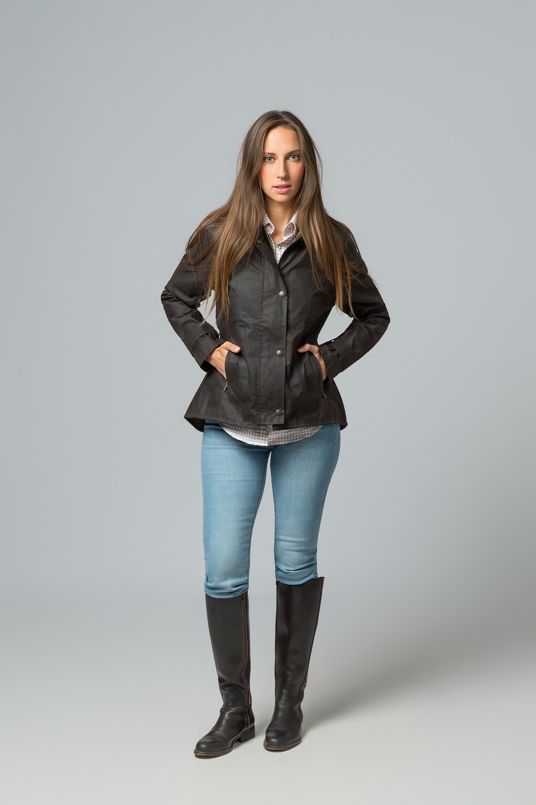 CHAQUETA ENCERADA AMBLE MARRÓN