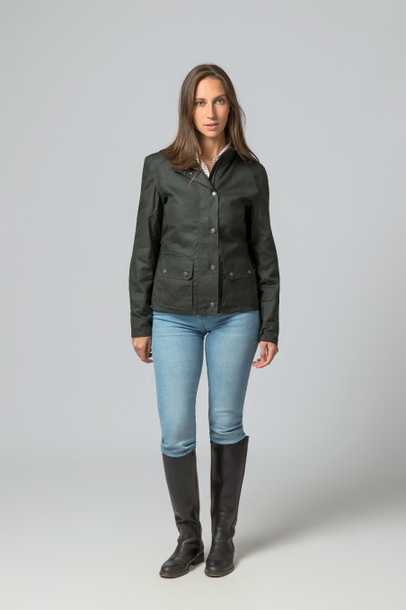 CHAQUETA ENCERADA NEW YORK VERDE