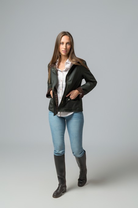 CHAQUETA ENCERADA NEW YORK VERDE