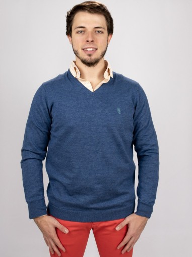 JERSEY BRITISH CON CODERAS  AZUL