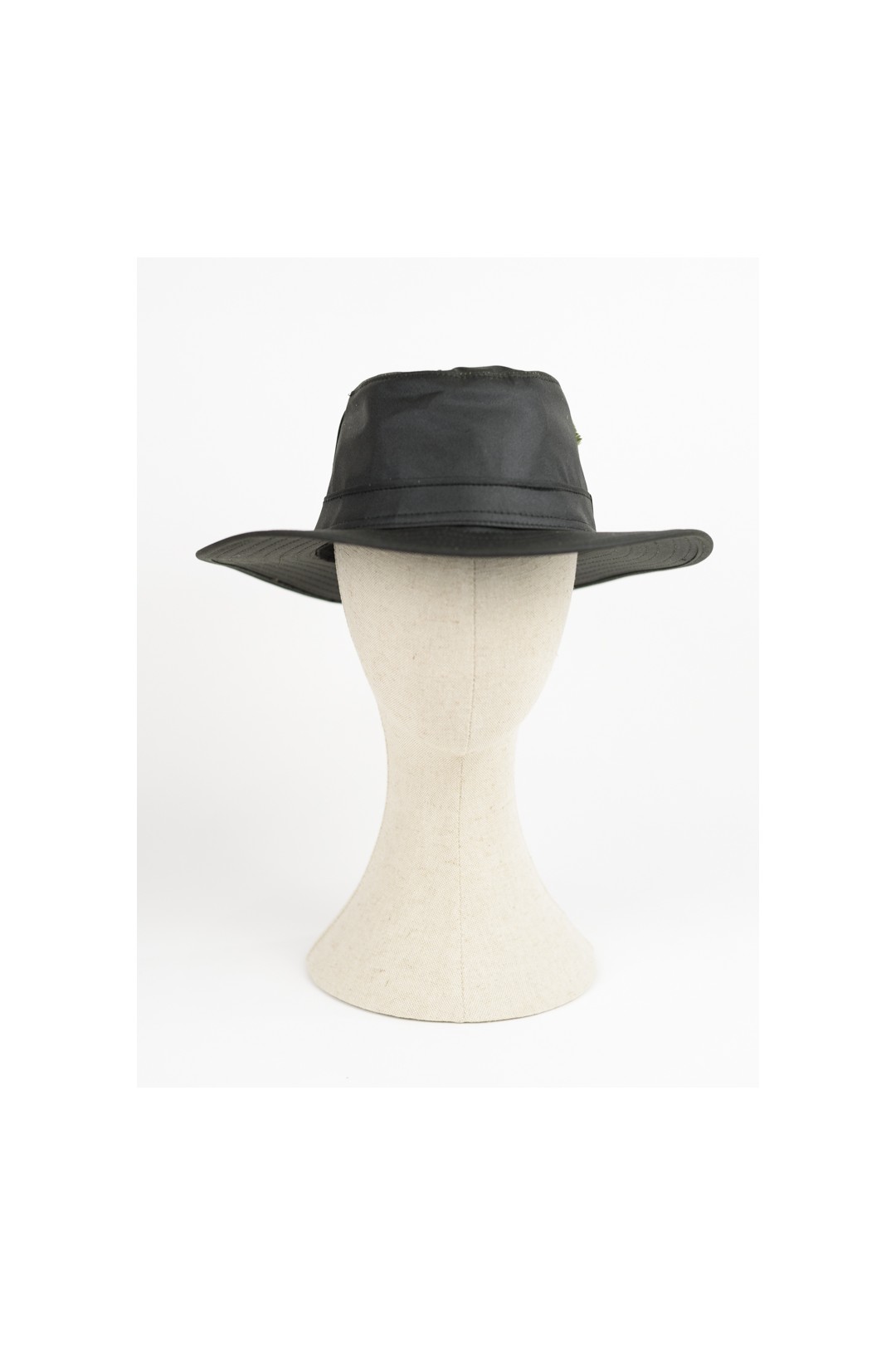 SOMBRERO MODELO BRITISH EN ALGODÓN ENCERADO IMPERMEABLE. COLOR VERDE